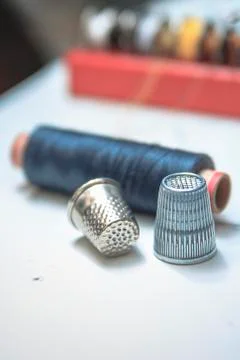 Tailor's tools and accessories Stock Photos