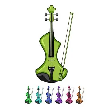 Tailpiece violin cartoon vector graphic Stock Illustration