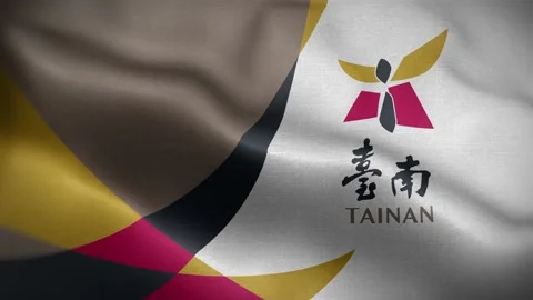 Tainan City Taiwan Flag Loop Background ... | Stock Video | Pond5