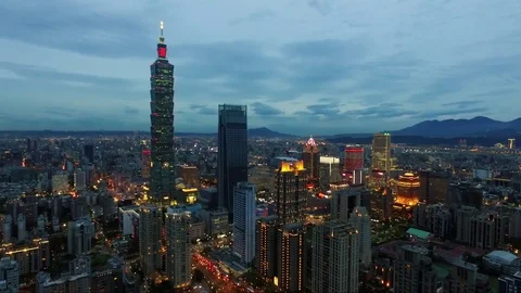 Taipei 101 Night Stock Footage 78230548