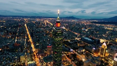 Taipei 101 nightscape Stock Footage 78231991