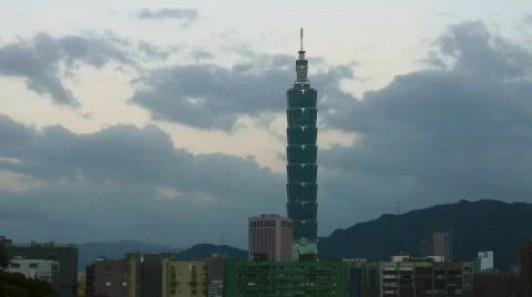 Taipei 101 sunset Stock Footage 278718