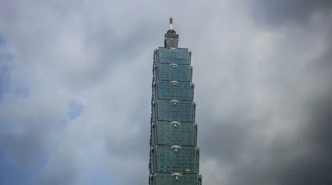 Taipei 101 tower clouds time lapse Vidéo 26661265
