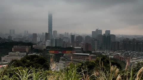 Taipei in the Clouds Stock Footage 10760983