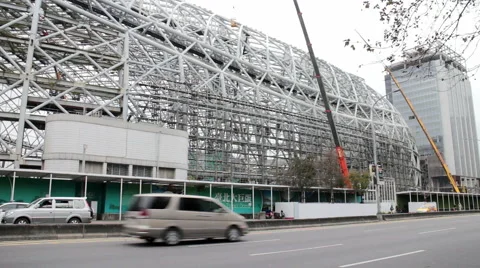 Taipei Dome Construction. HD Stock-Footage 49414922