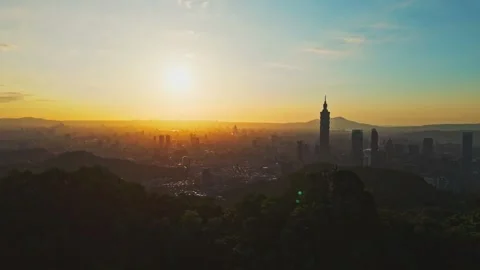 Taipei Sunset Skyline 스톡 동영상 320877841