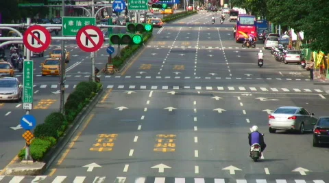 Taipei traffic timelapse Stock Footage 308543