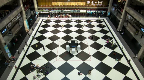 Taipei train station time lapse Stock Footage 34302824