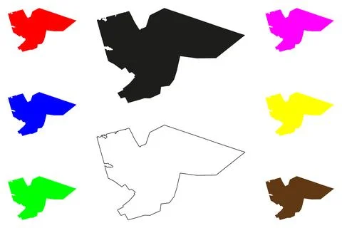 Taiping city (Malaysia) map vector illustration, scribble sketch Bandar Taipi Stock Illustration