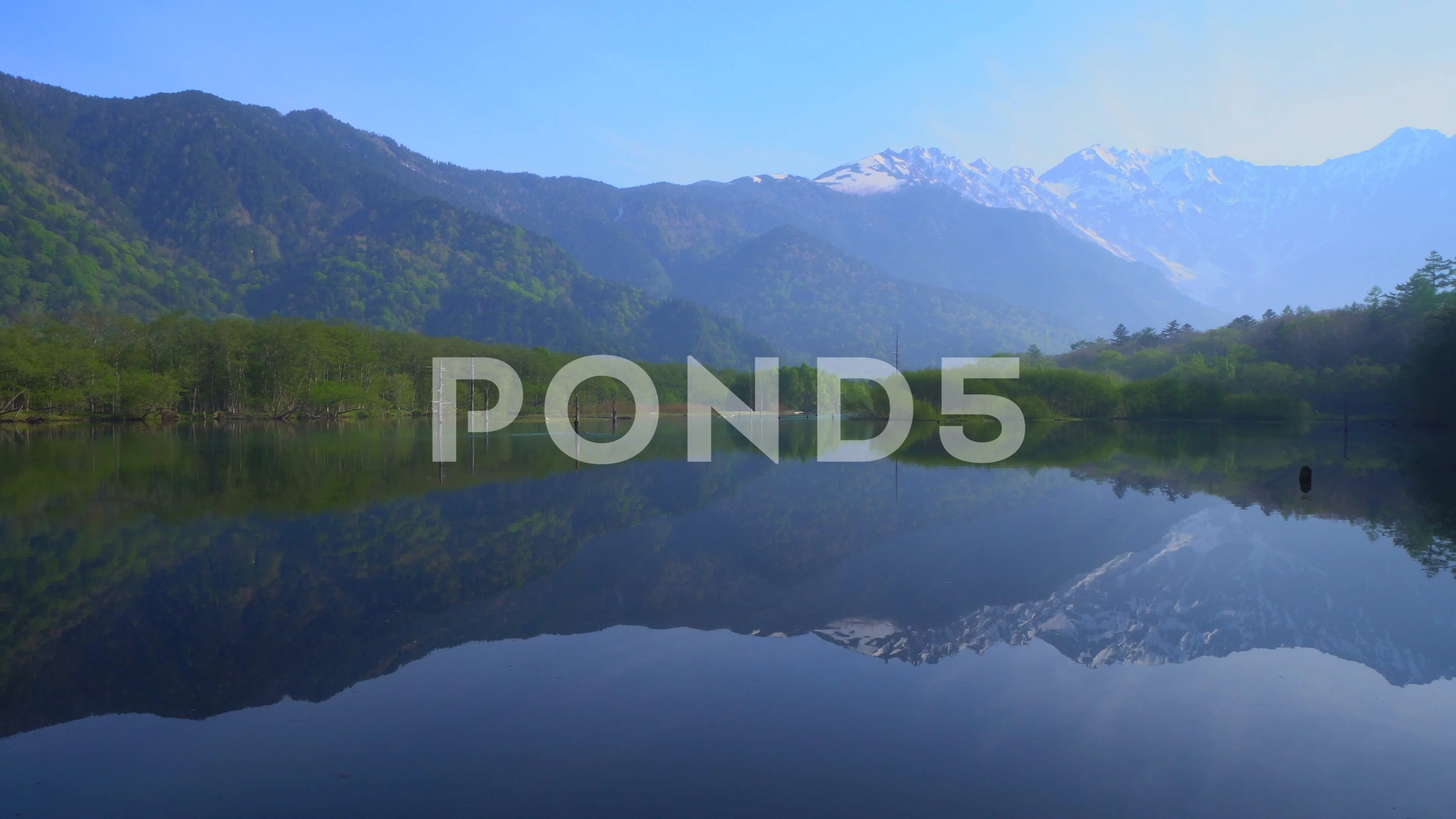 Taisho Pond Kamikochi Japan Stock Footage