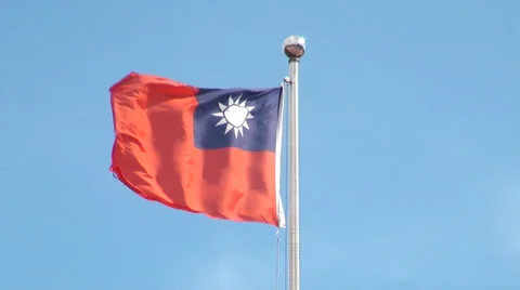 Taiwam flag Stock Footage 36431369