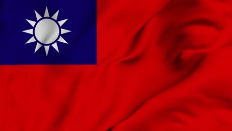 Taiwan 4K waving flag in loop Stock Footage 139565567