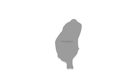 Taiwan animated map with alpha channel. | Stock Video | Pond5