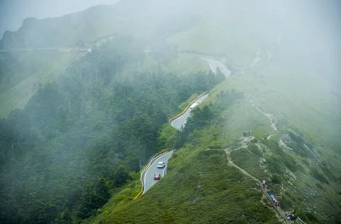 Taiwan, Central Mountains, National Forest Recreation Area, Hehuan Mountain Stock Photos