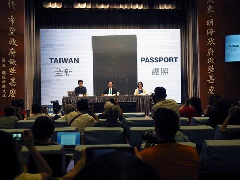 Taiwan changes passport cover to emphasize Taiwan identity, Taipei - 02 Sep 2020 Stock Photos