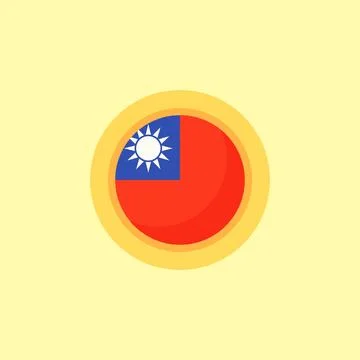 Taiwan - Circular Flag Stock Illustration
