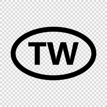 Taiwan code symbol. short country name. Domain name Stock-Illustration