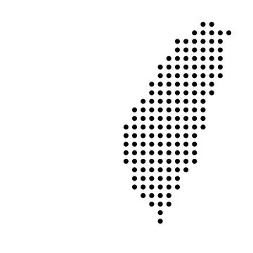 Taiwan dotted vector map Stock Illustration