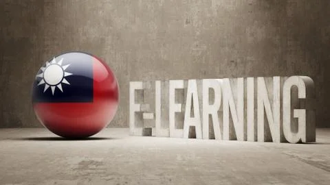 Taiwan. E-Learning  Concept 스톡 일러스트
