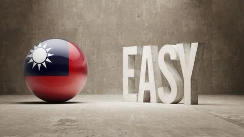 Taiwan. Easy  Concept. Stock Illustration