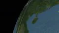 Taiwan extruded. Blue Marble. Graticule. 4k or 4k+ Resolution