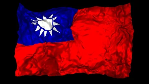 Taiwan flag Stock Footage 110858834