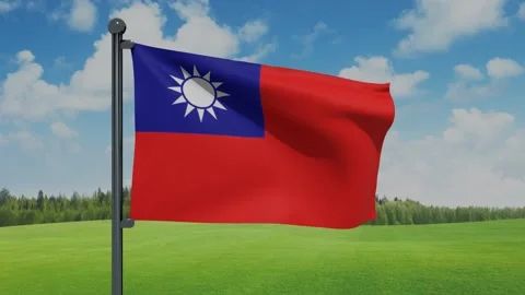 Taiwan Flag Stock Footage 153256575