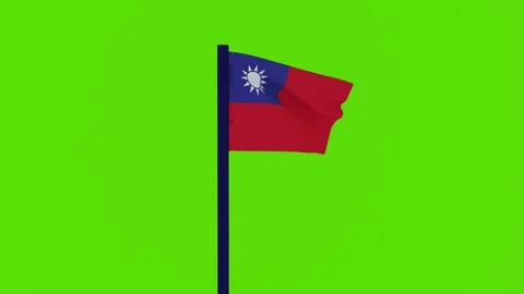 Taiwan  flag 스톡 동영상 256306256