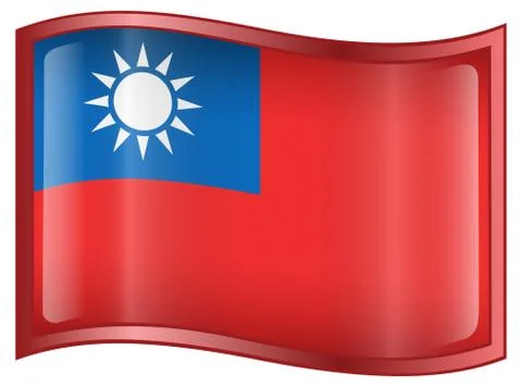 Taiwan flag icon. 库存插图