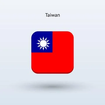 Taiwan flag icon 스톡 일러스트