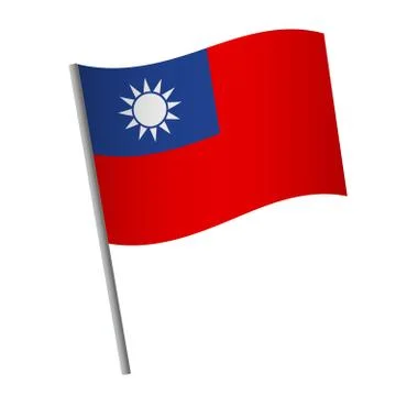 Taiwan flag icon. Stock Illustration