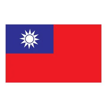 Taiwan flag icon Stock Illustration