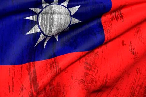 Taiwan flag Stock Illustration
