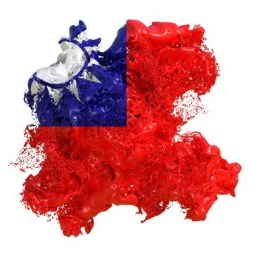 Taiwan flag liquid Stock Illustration