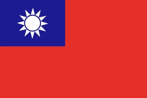 Taiwan flag pattern background. Realistic national flag design. Abstract ve.. Stock Illustration