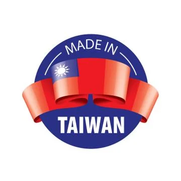Taiwan flag, vector illustration on a white background Stock Illustration