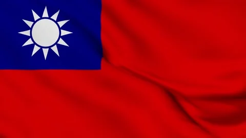 TAIWAN FLAG WAVING Stock Footage 136417557