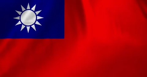 Taiwan flag waving with the wind background loop video animation Video stock 327173648