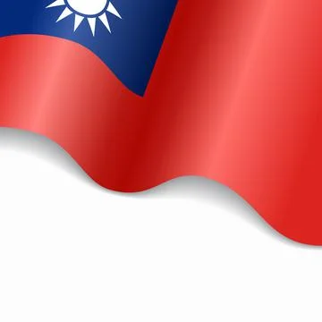 Taiwan flag wavy abstract background. Vector illustration. Stock Illustration