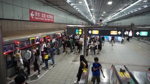 Taiwan Main Train Station Stock Footage 151030526