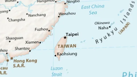 Taiwan on a Map with Defocus (4K) Stock Footage 101785771