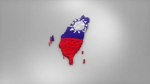 Taiwan Map with Flag Intro Background Stock-Footage 315163080