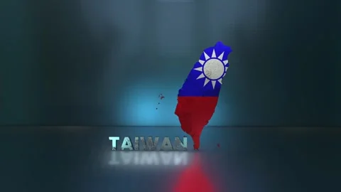 Taiwan Map Stock Footage 283072489