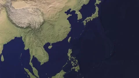 Taiwan Map Globe Earth from space Stock Footage 283470978