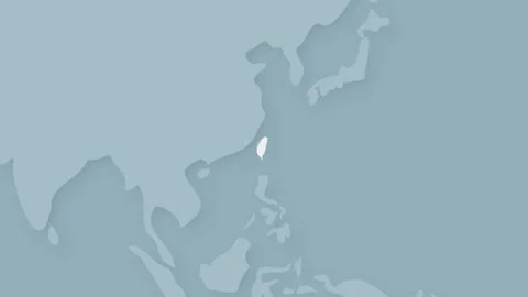 Taiwan Map Highlighted on World Map, East Asia Geographic Illustration Stock Footage 339229411