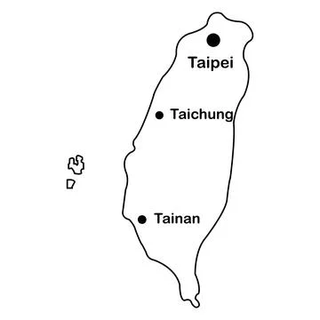 Taiwan map logo Stock Illustration