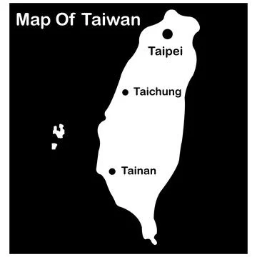 Taiwan map logo Stock Illustration