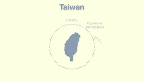 Taiwan MAP revealingmotion graphics data elements Stock Footage 339872253