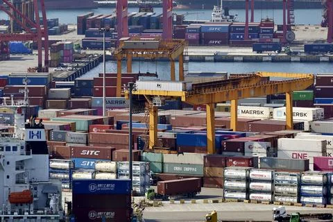 Taiwan to release new data on export orders, Keelung - 20 Mar 2025 Stock Photos