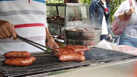 Taiwan Sausages Video stock 106707541